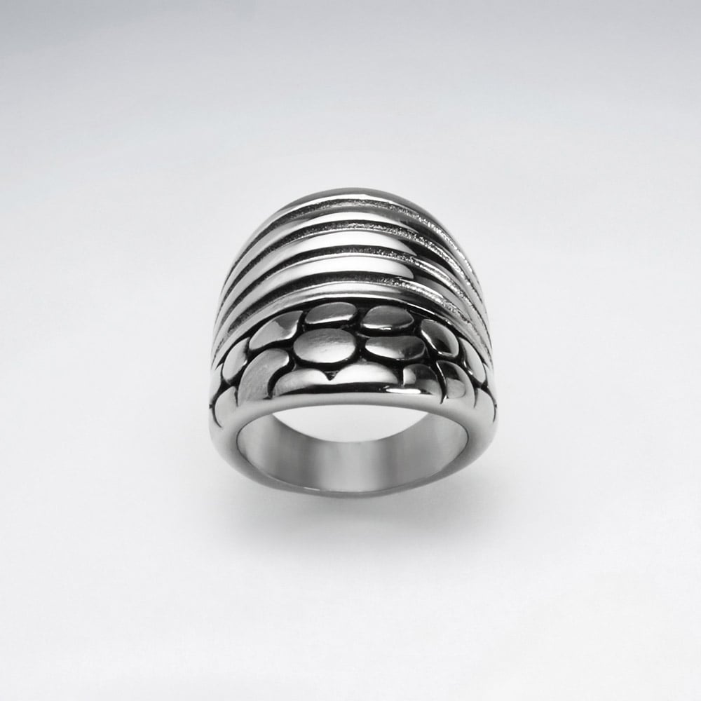 Stainless Steel Double Grooved Ring