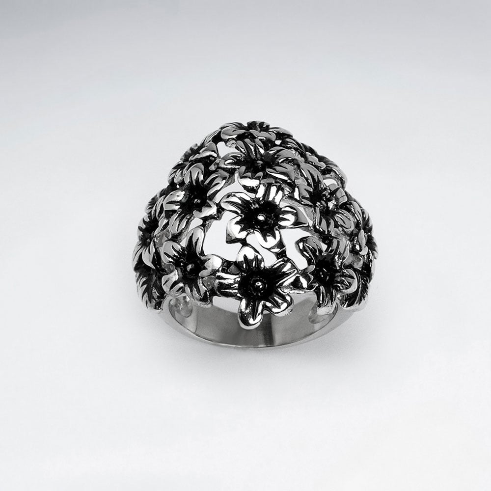 Stainless Steel Bouquet Ring