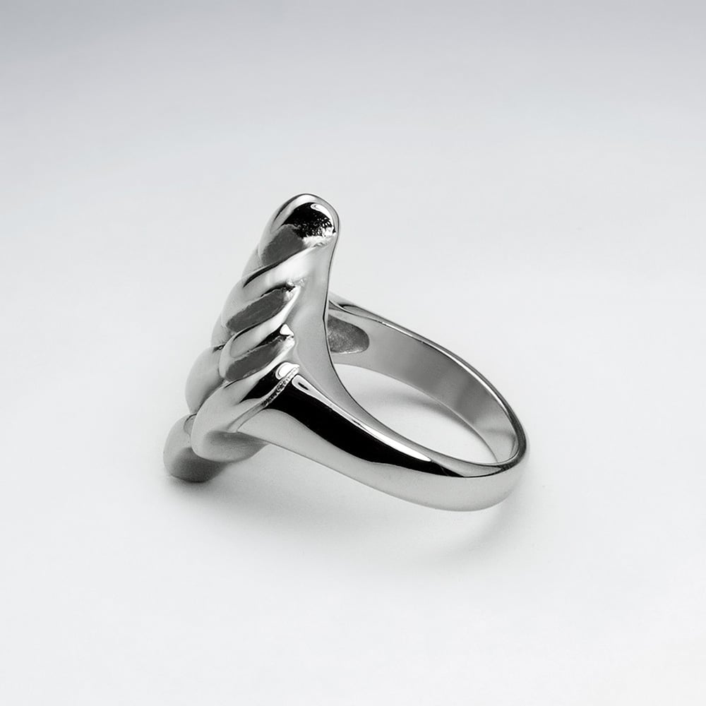 Stainless Steel Modern Sophistication Statement Ring