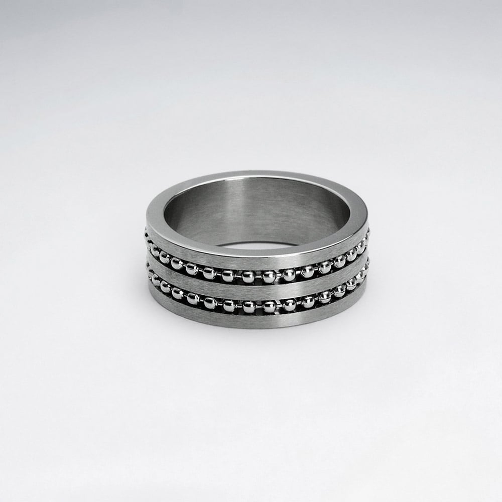 Stainless SteelBead Ball Wrap Ring
