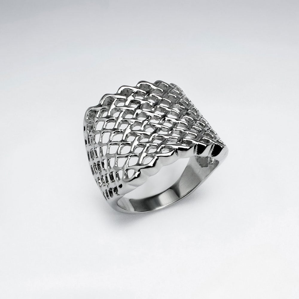 Stainless Steel Lattice Cutout Ring