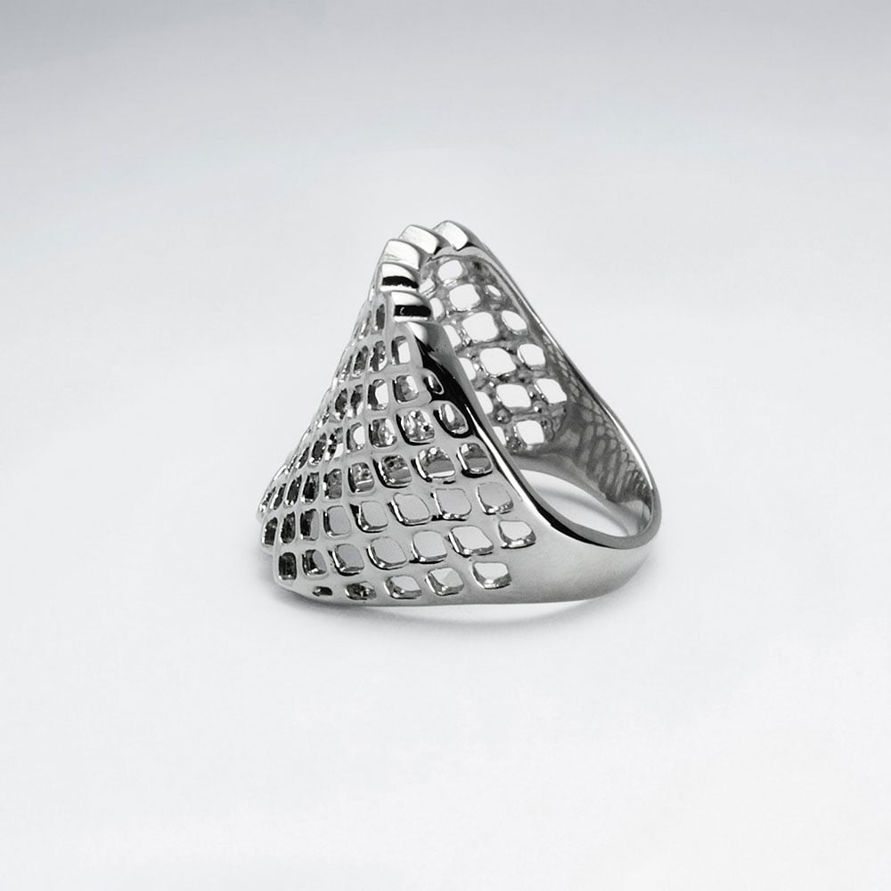 Stainless Steel Lattice Cutout Ring