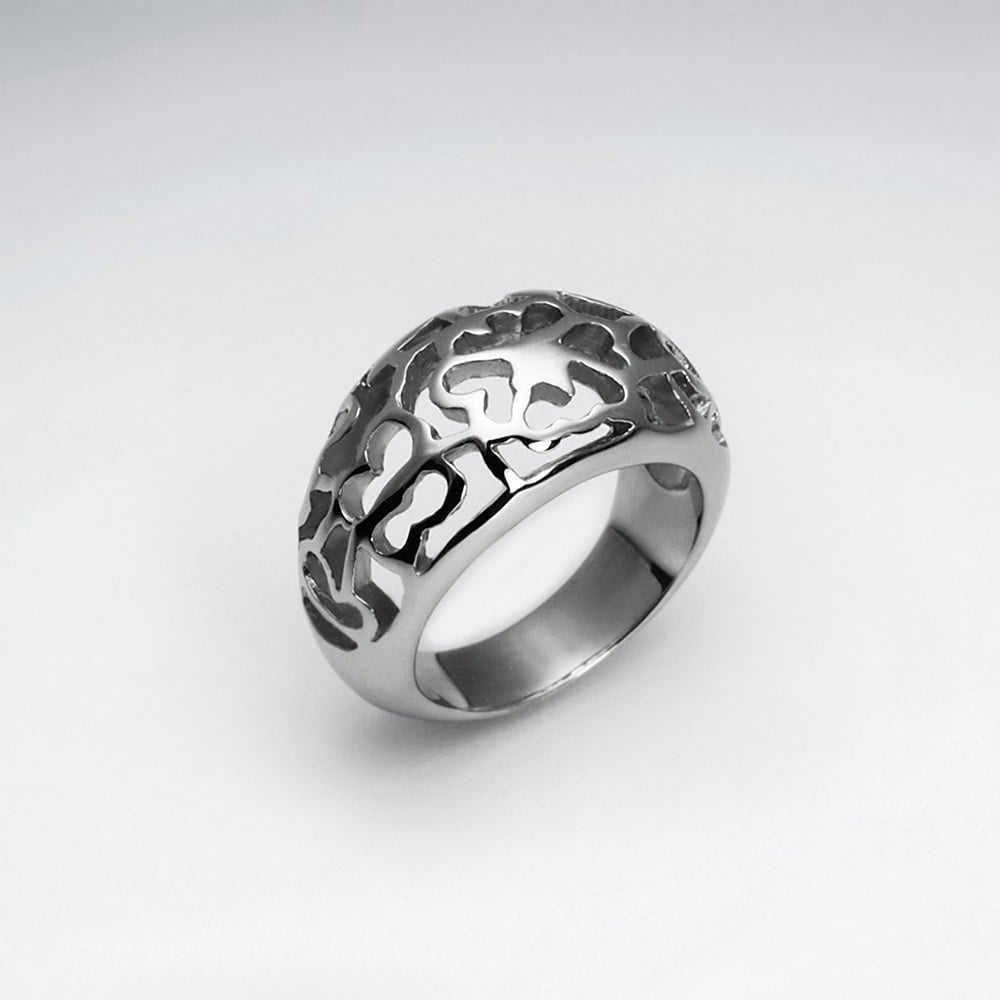 Stainless Steel Filigree Ring