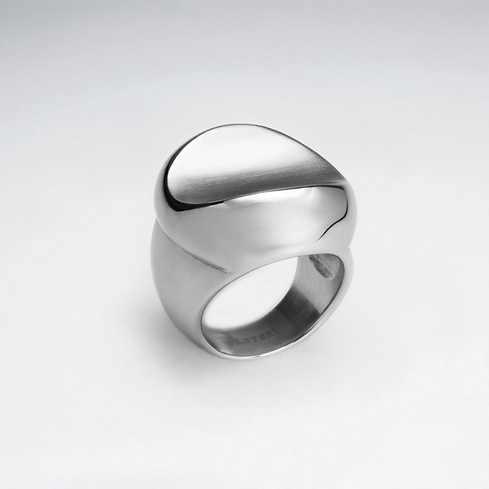 Stainless Steel Curved Saddle Ring