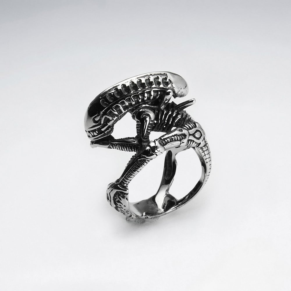 Stainless Steel Alien Ring