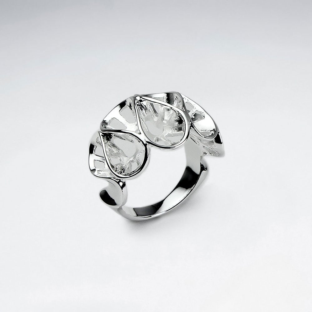 Bunched Fashion Brass Ring