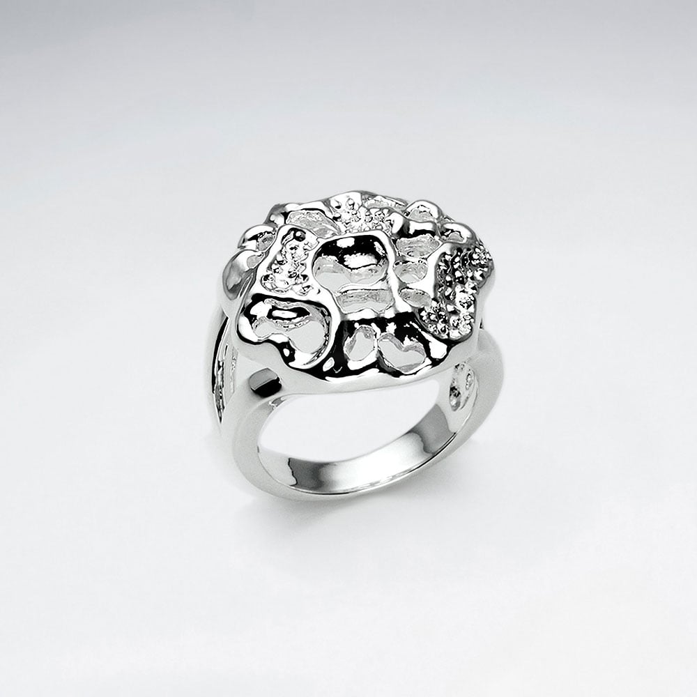 Brass Organic Textured Ring