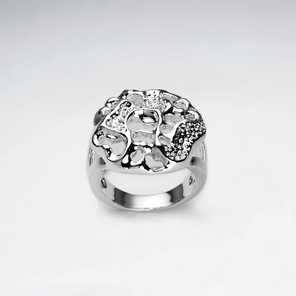 Brass Organic Textured Ring