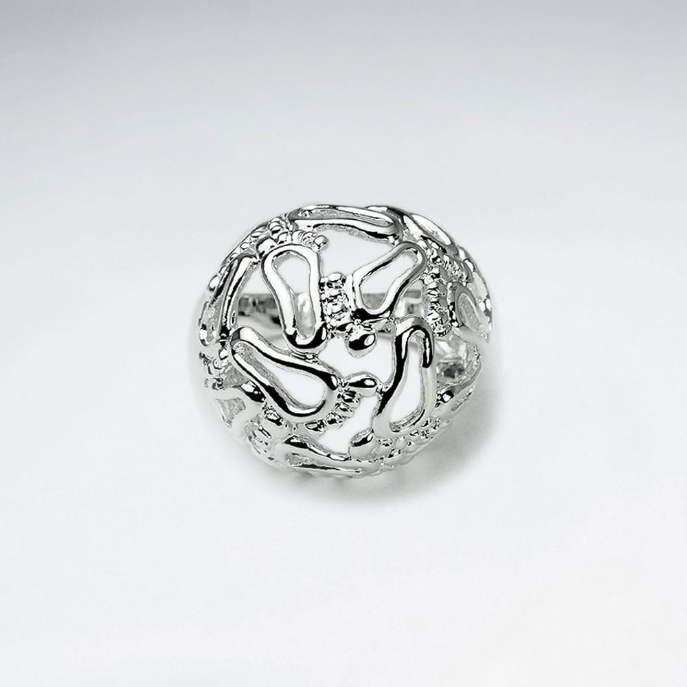 Openwork Dome Brass Ring