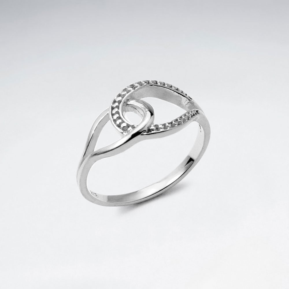 925 Silver Infinity Style Intertwined Openwork Ring