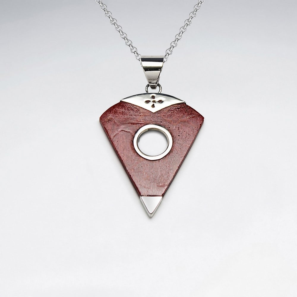 Sterling Silver With Coral Pendant
