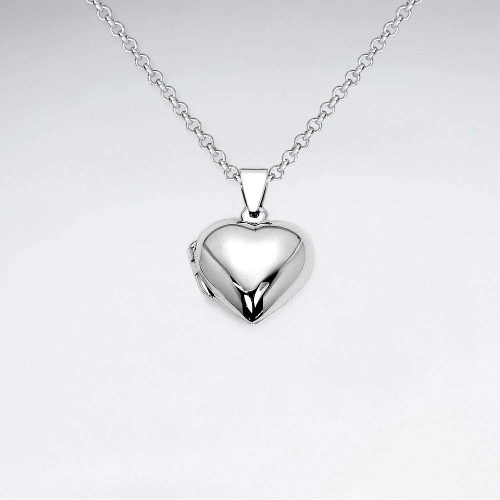 Sleek Sterling Silver Locket Pendant