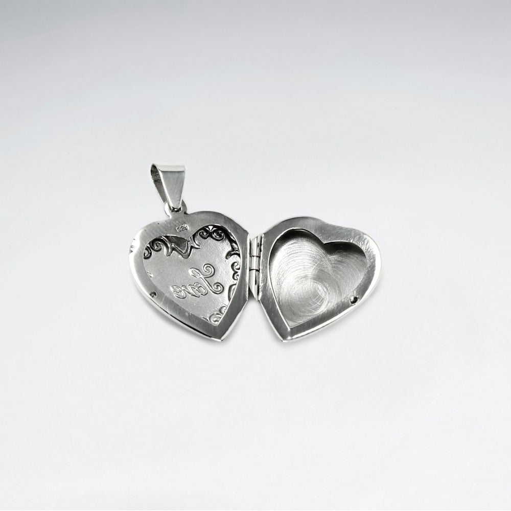 Sterling Silver "Love" Locket Pendant