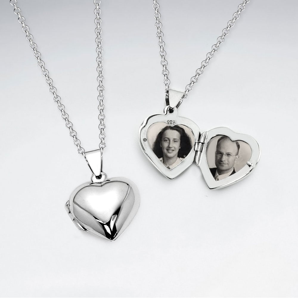 Sleek Sterling Silver Locket Pendant