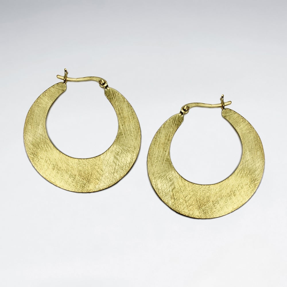 Matte Silver Hoop Silhouette Earrings