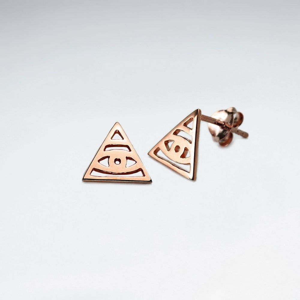 Sterling Silver Illuminati Stud  Earrings