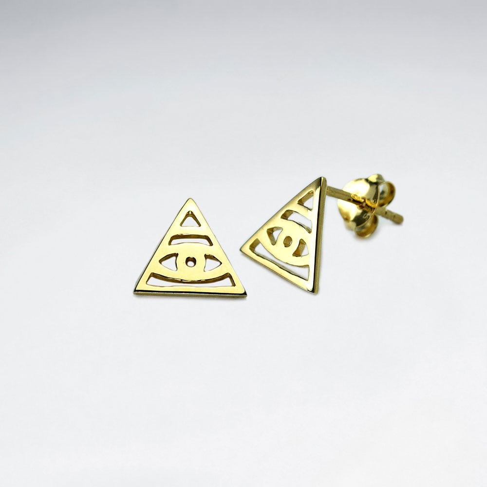 Sterling Silver Illuminati Stud  Earrings