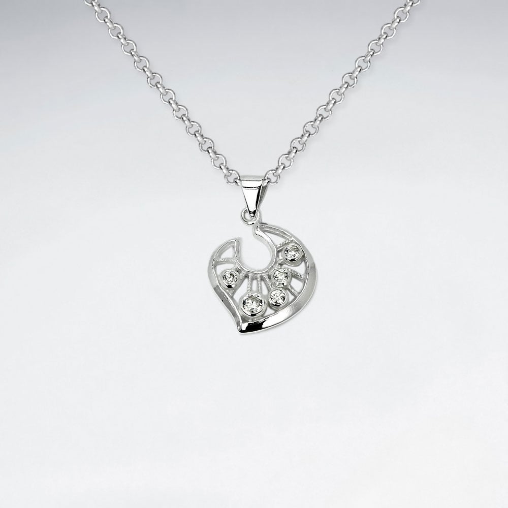 Sterling Silver Cubic Zirconia Fashion Pendant