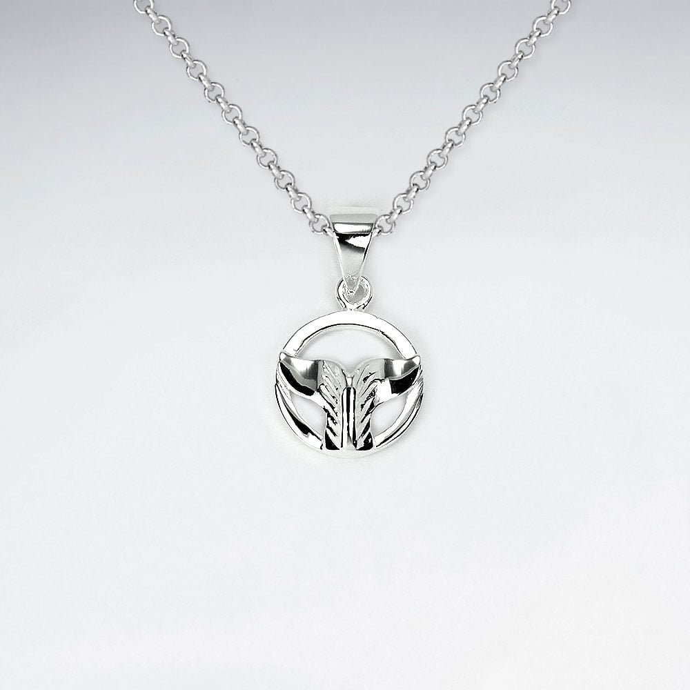 Sterling Silver Dolphin Tail Pendant