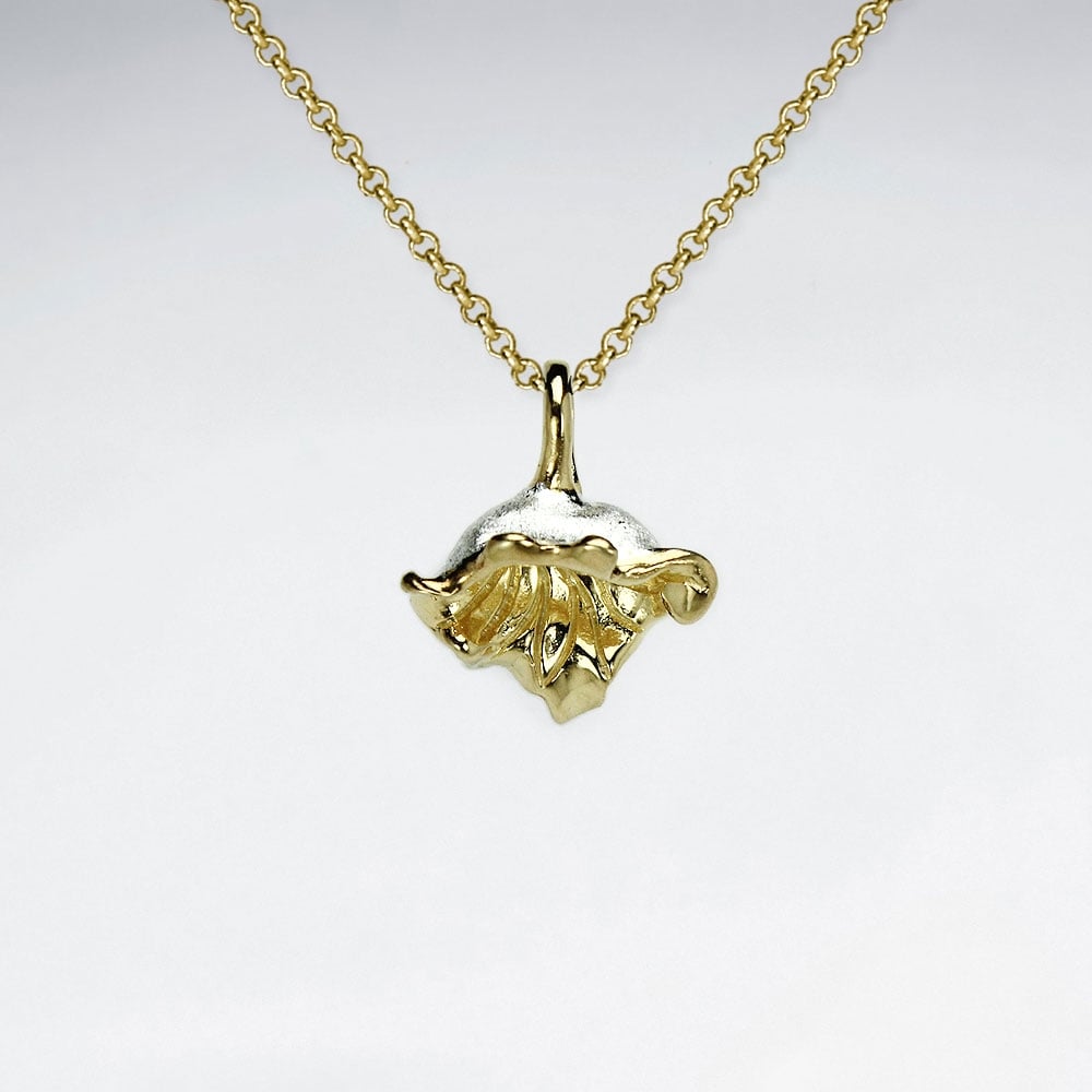 925 Sterling Silver Nature's Bounty Matte Polished Pendant