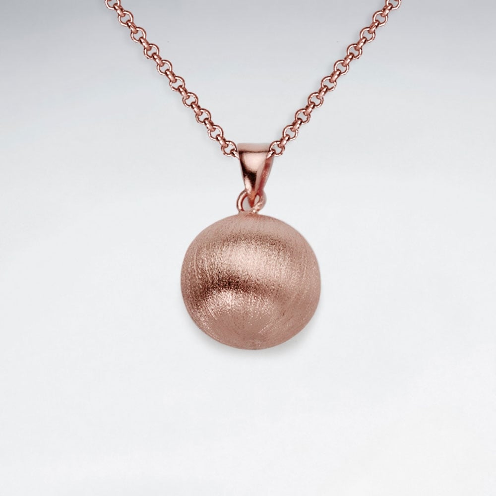 Sterling Silver Matte Ball Pendant
