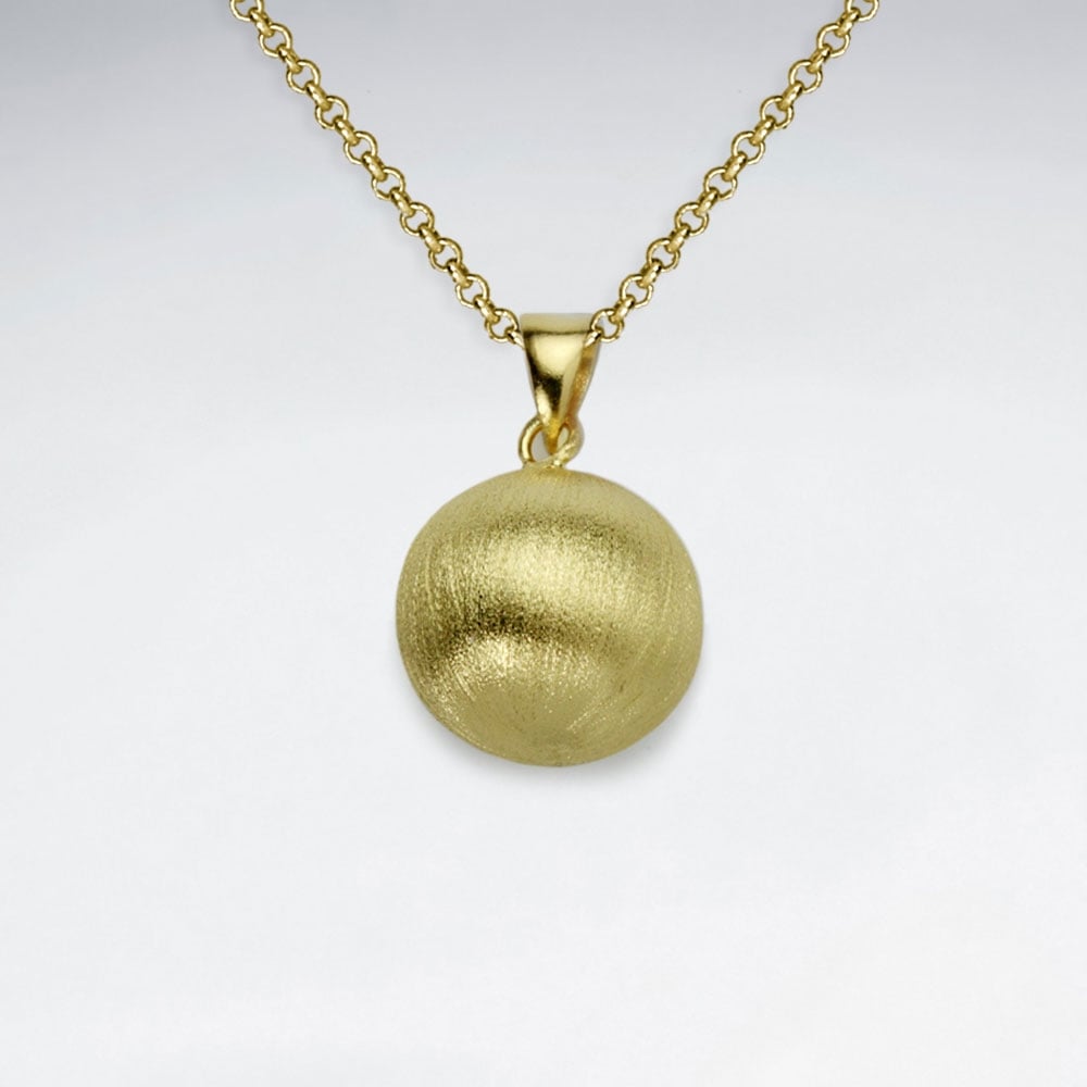 Sterling Silver Matte Ball Pendant