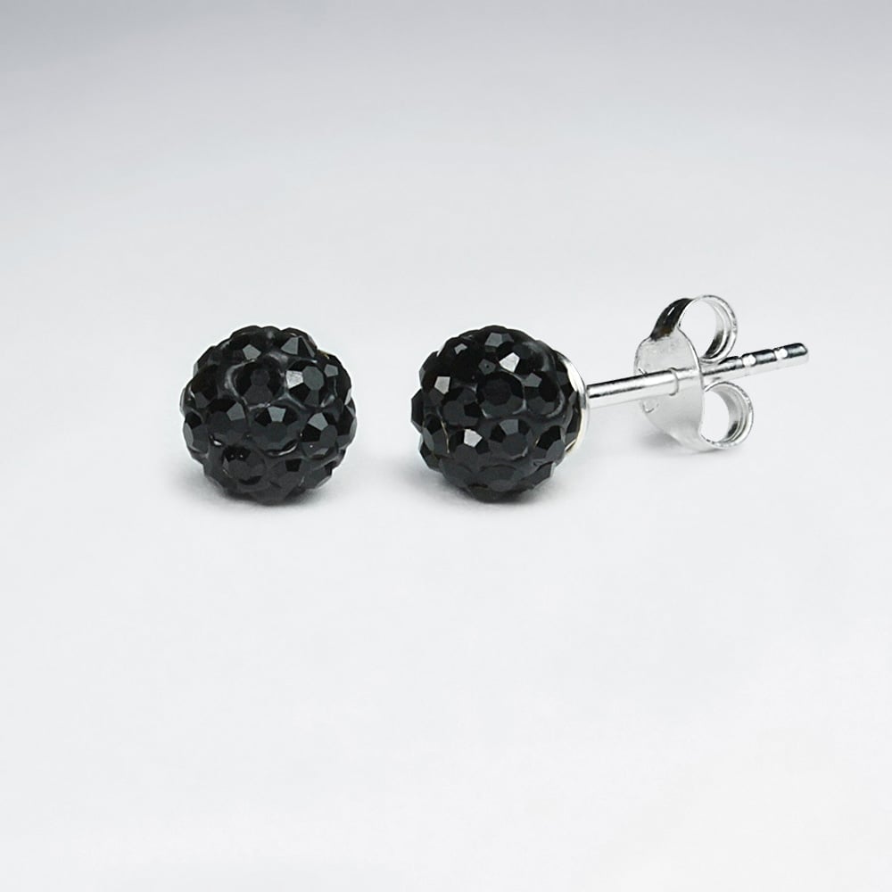 925 Sterling Silver Crystal Stud Earring