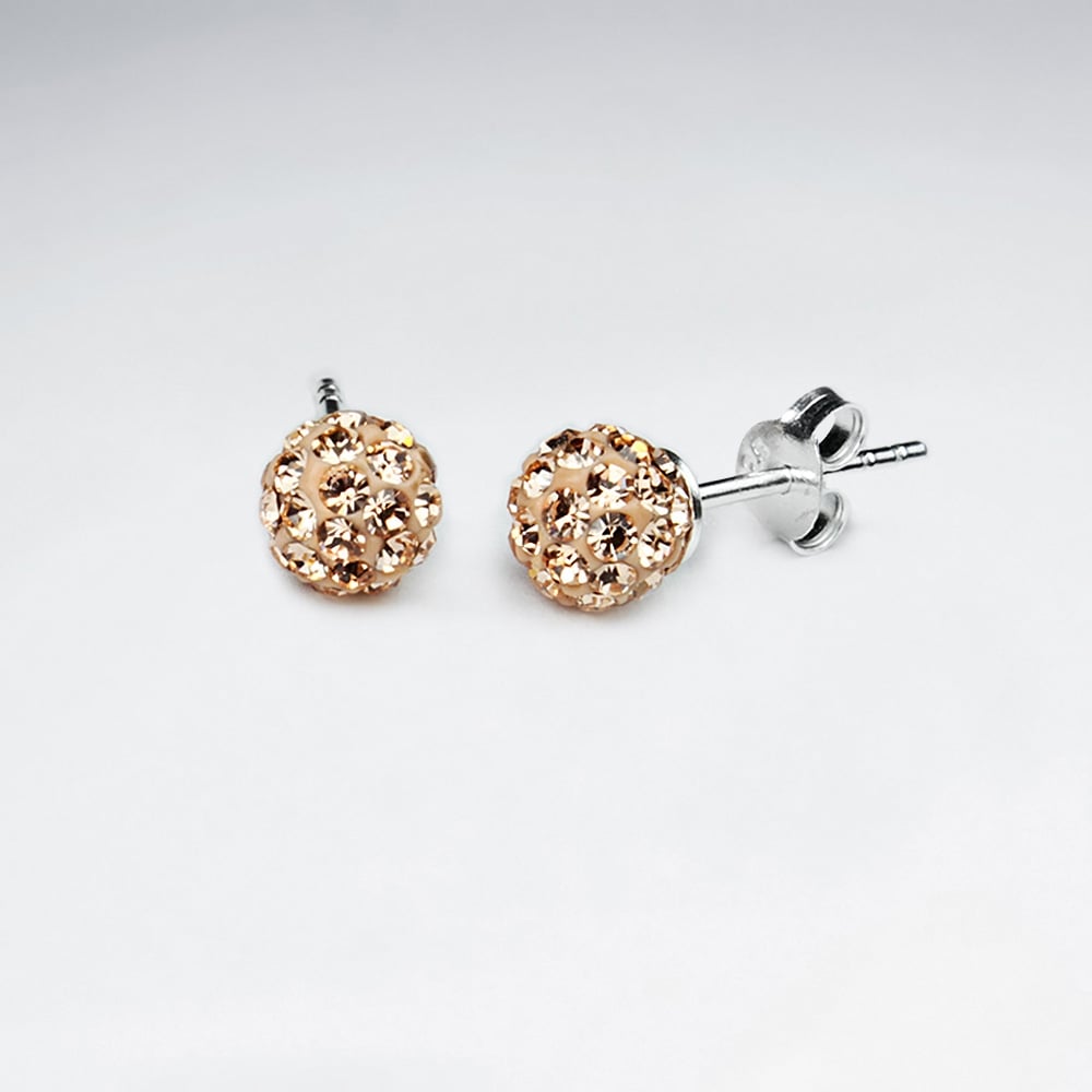 925 Sterling Silver Crystal Stud Earring