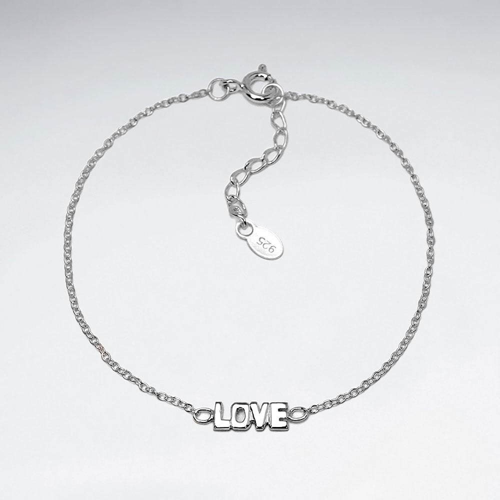 Sterling Silver  "Love" Bracelet