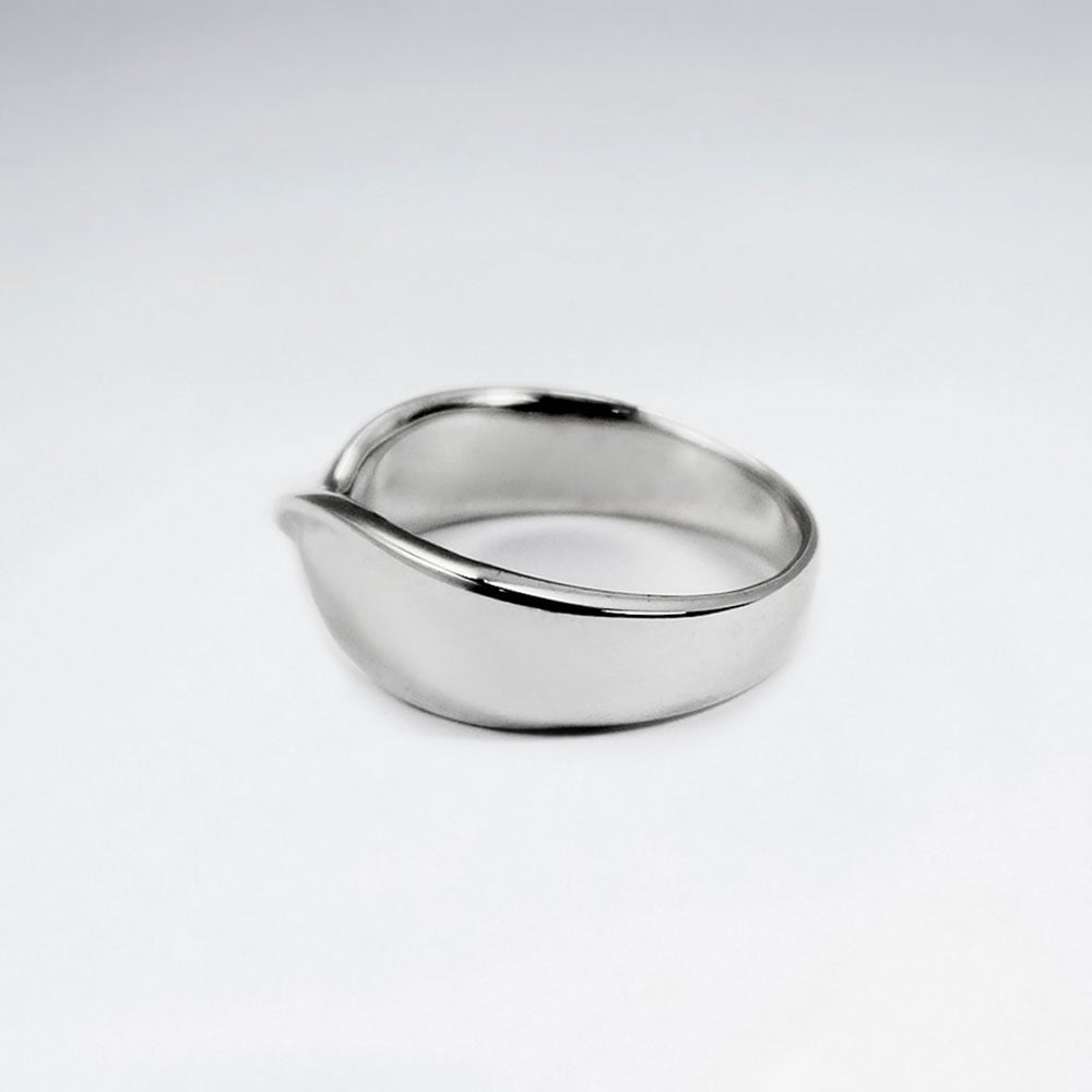 Sterling Silver Simple Twist Design Ring