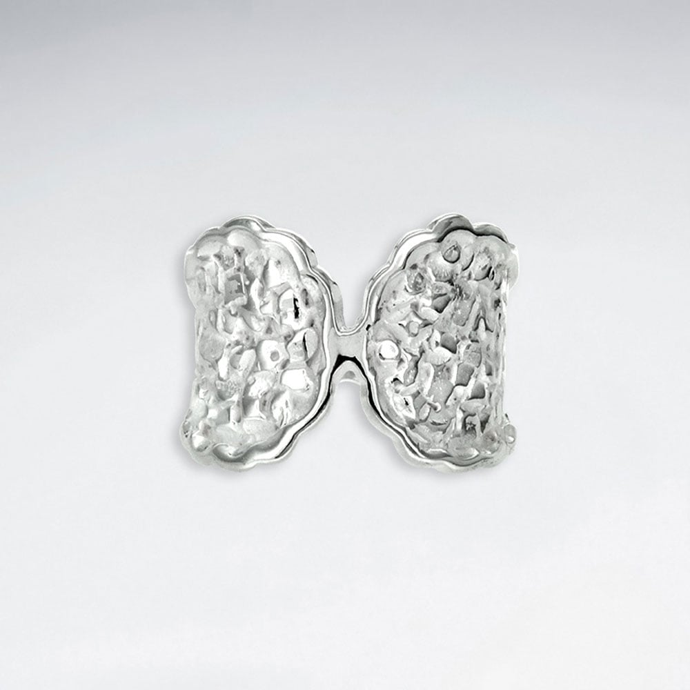 Elegant Sterling Silver With Texture Ring