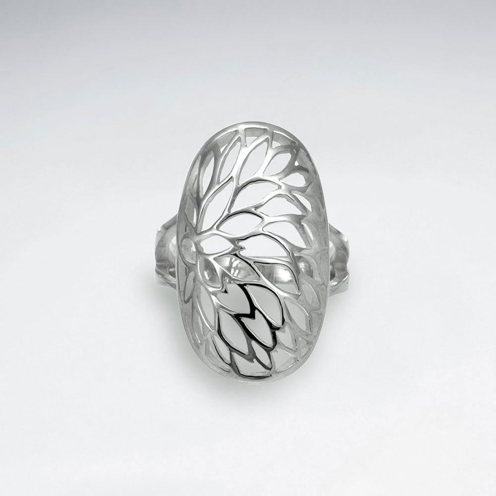 Sterling Silver Elegant Filigree Design Ring