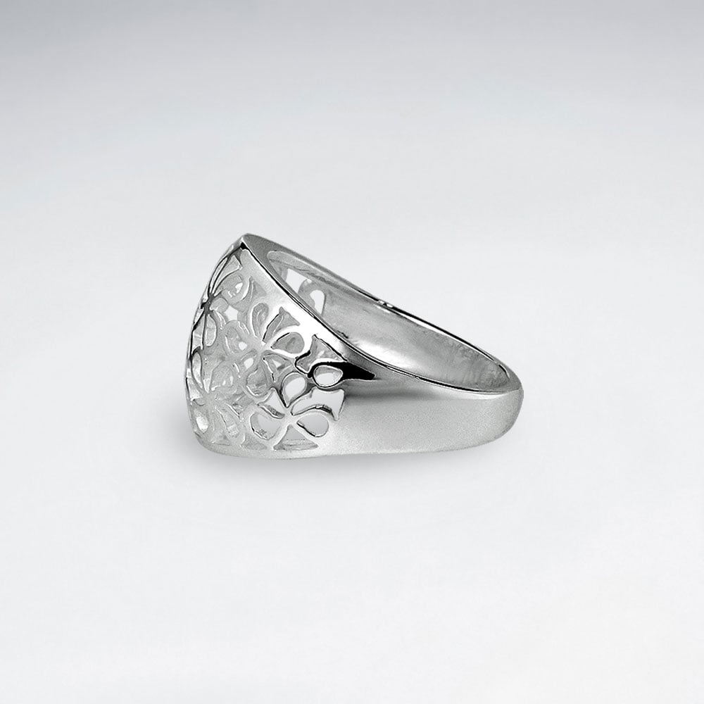 Sterling Silver Filigree Flower Design Ring | Karen Silver Design