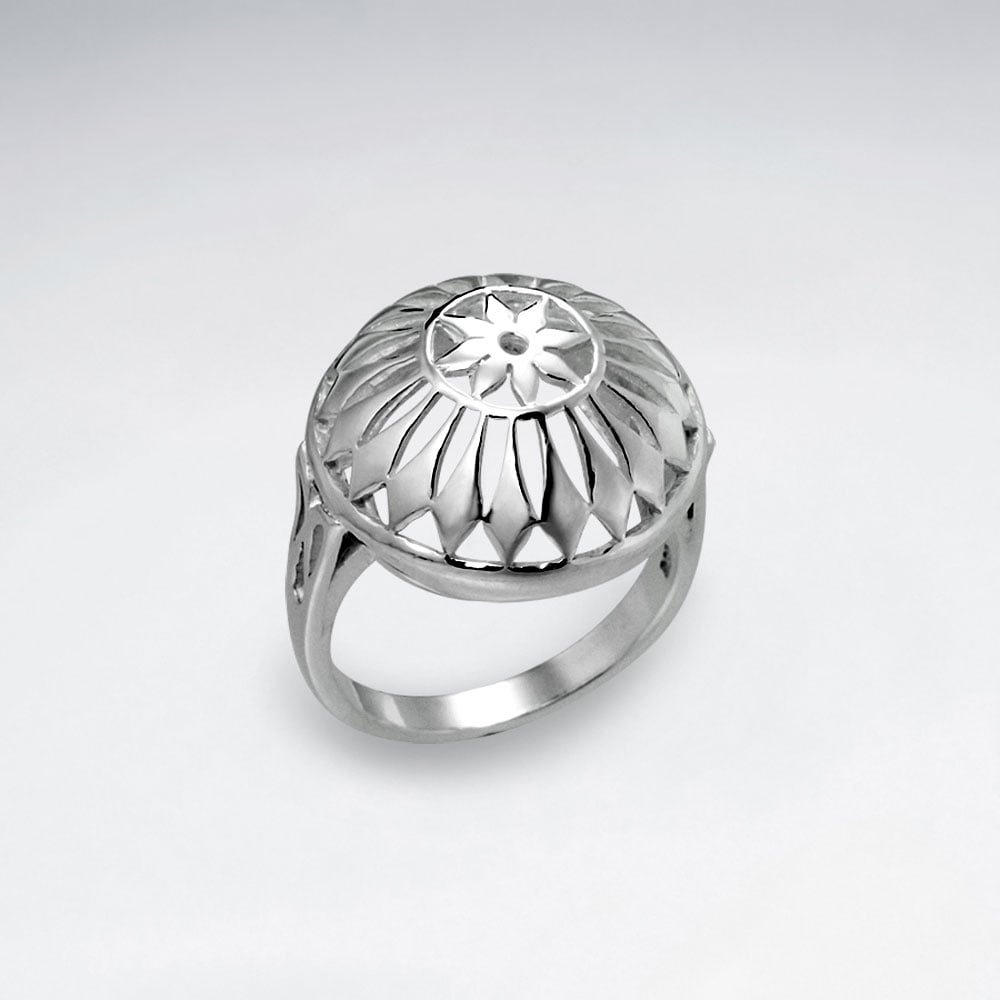 sterling Silver And Boasts A Beautiful Puffed Design Ring