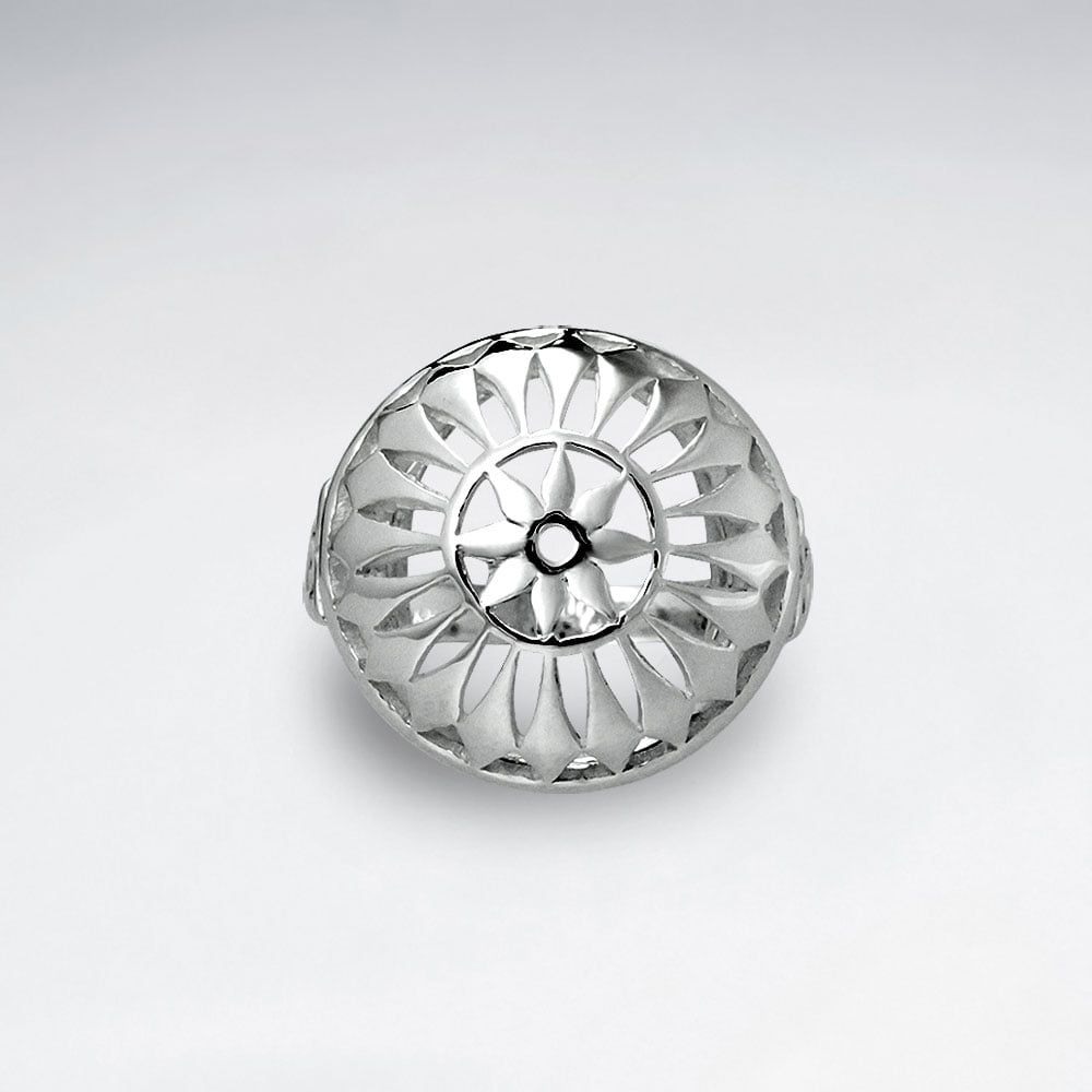 sterling Silver And Boasts A Beautiful Puffed Design Ring