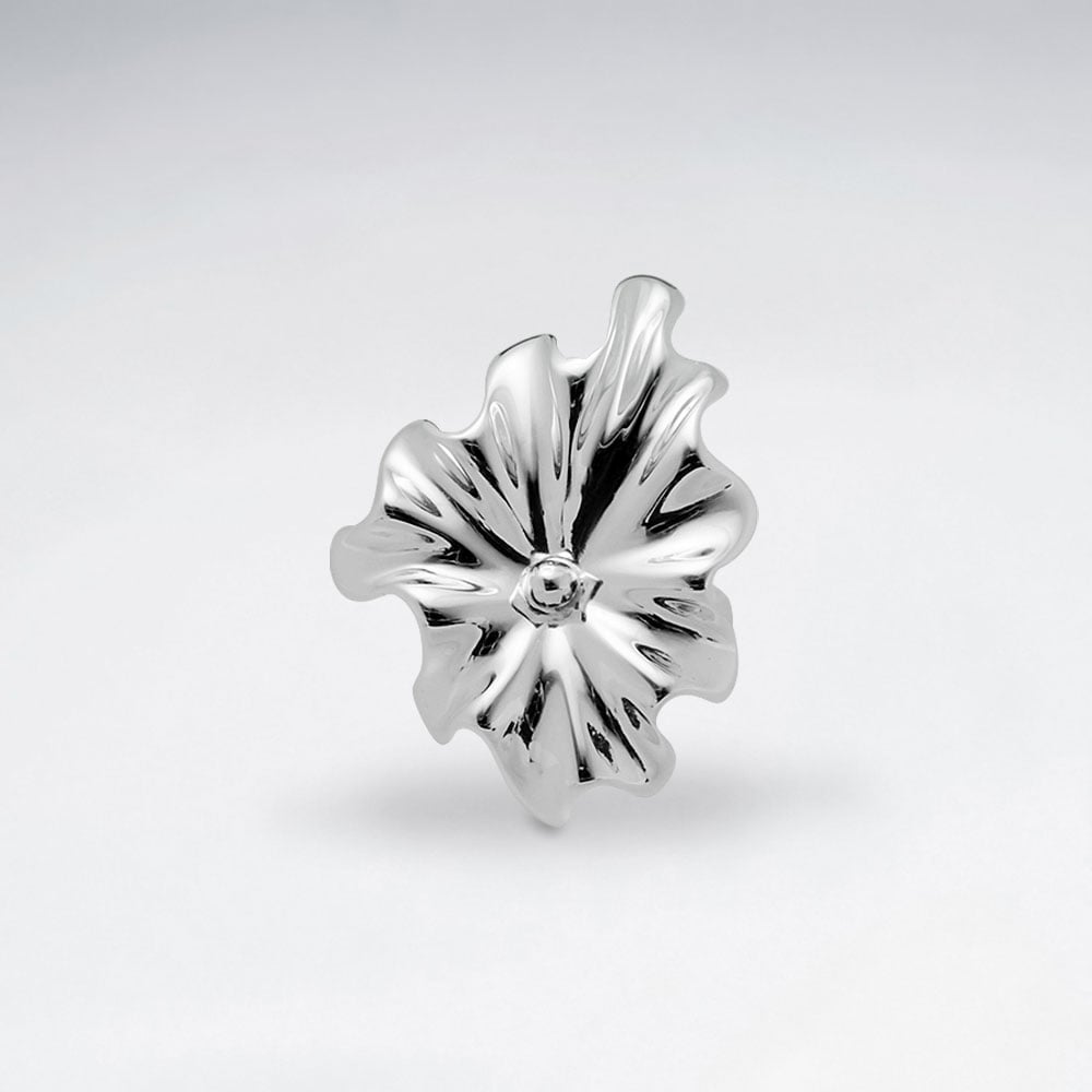 Sterling Silver Flower Blooms Design Ring