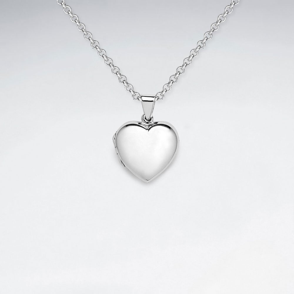 Sterling Silver Locket Heart Pendant