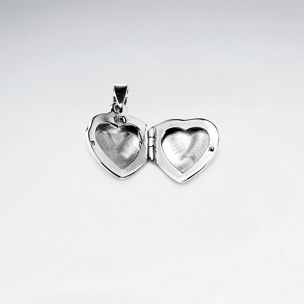 Sterling Silver Locket Heart Pendant