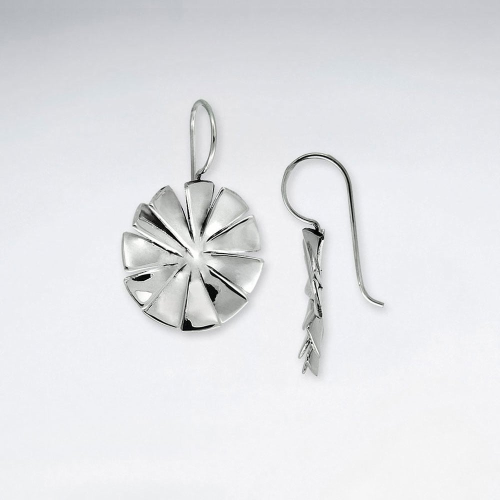 Asterisk Inspired Handmade Silver Dangle Earrings