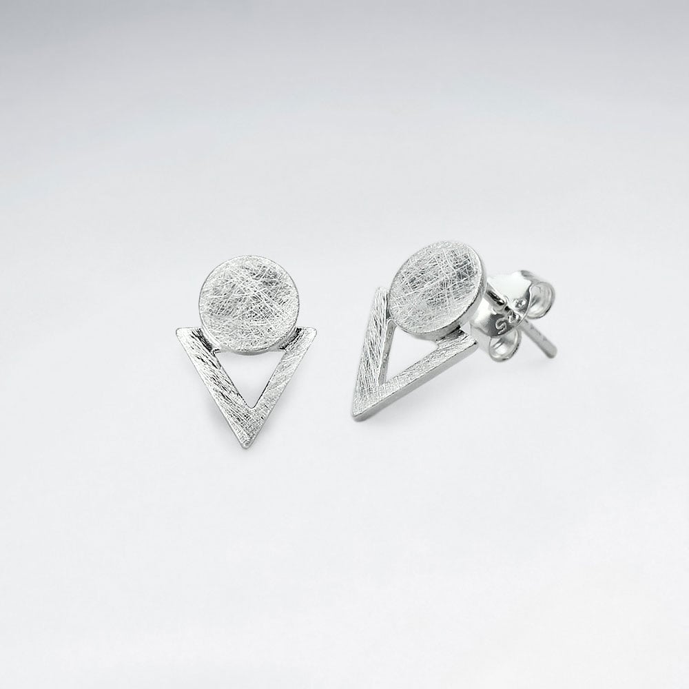 Openwork Downward Triangle Stud Earrings