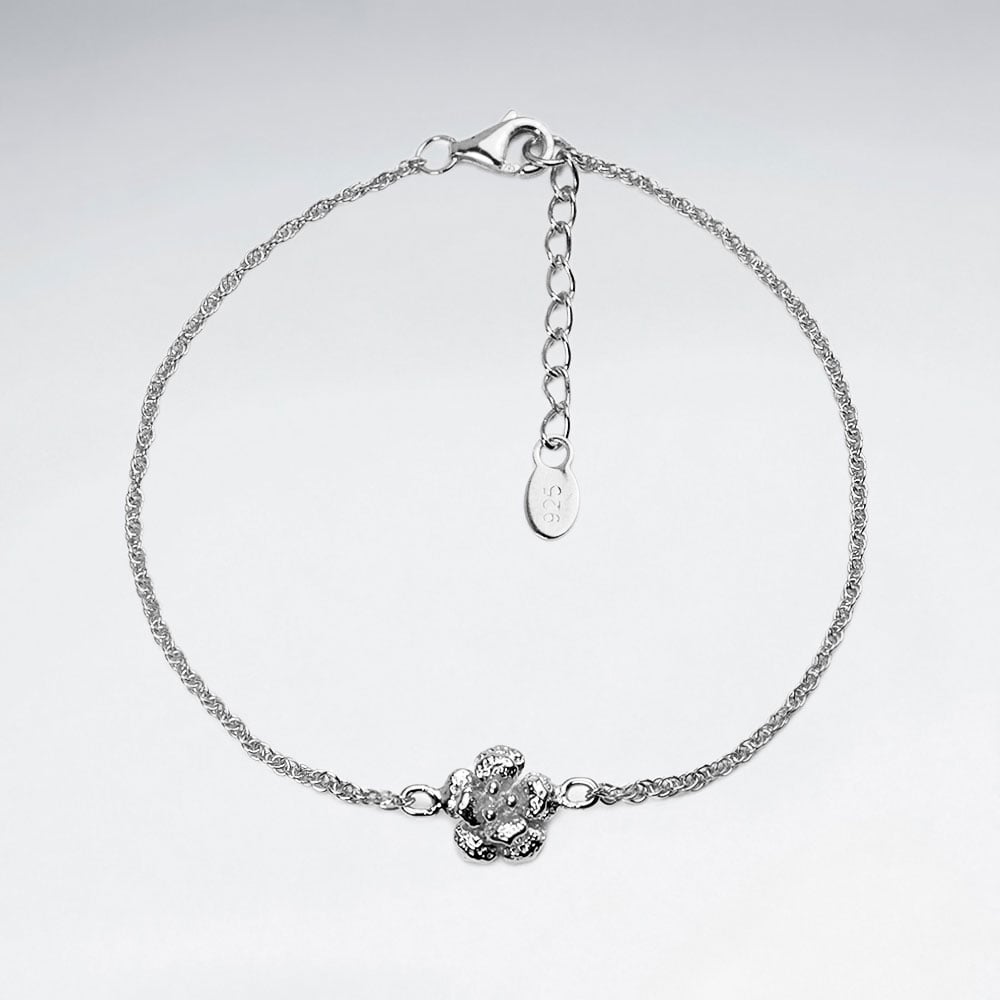 Sterling Silver Flirty Flower Bracelet