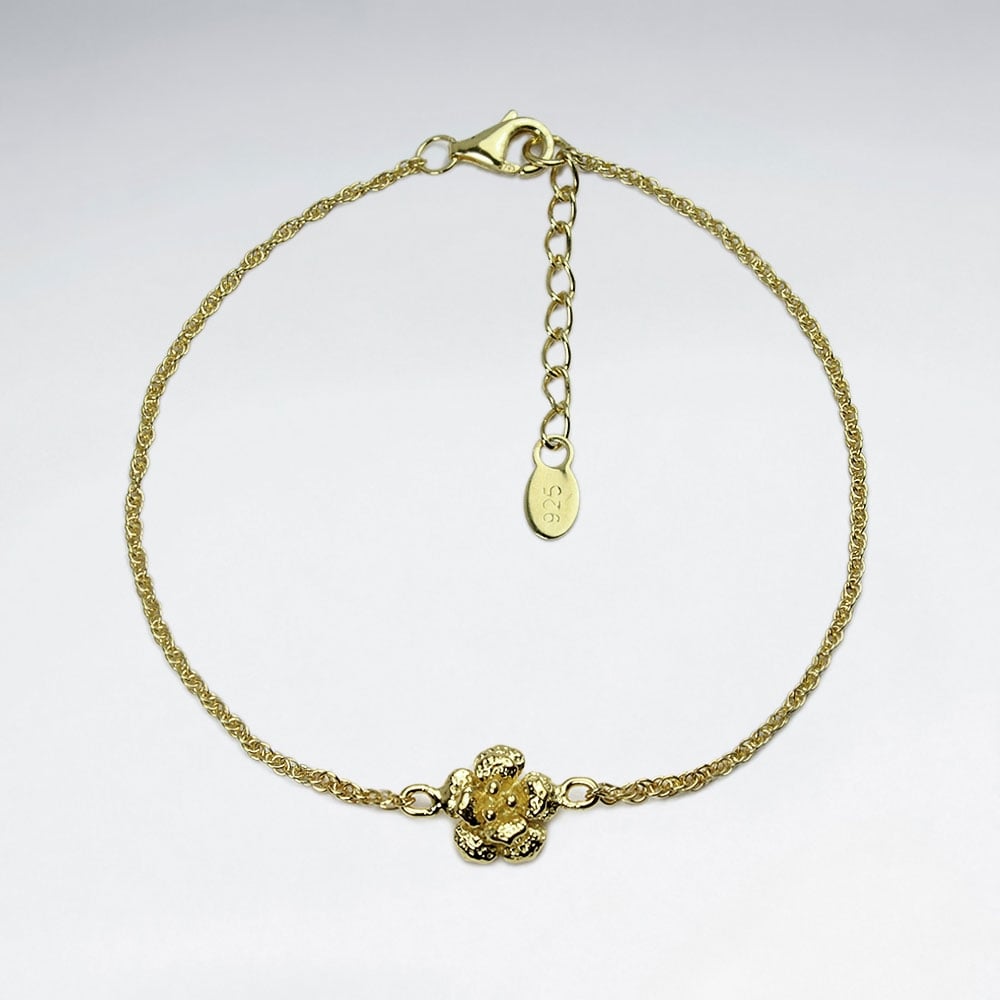 Sterling Silver Flirty Flower Bracelet