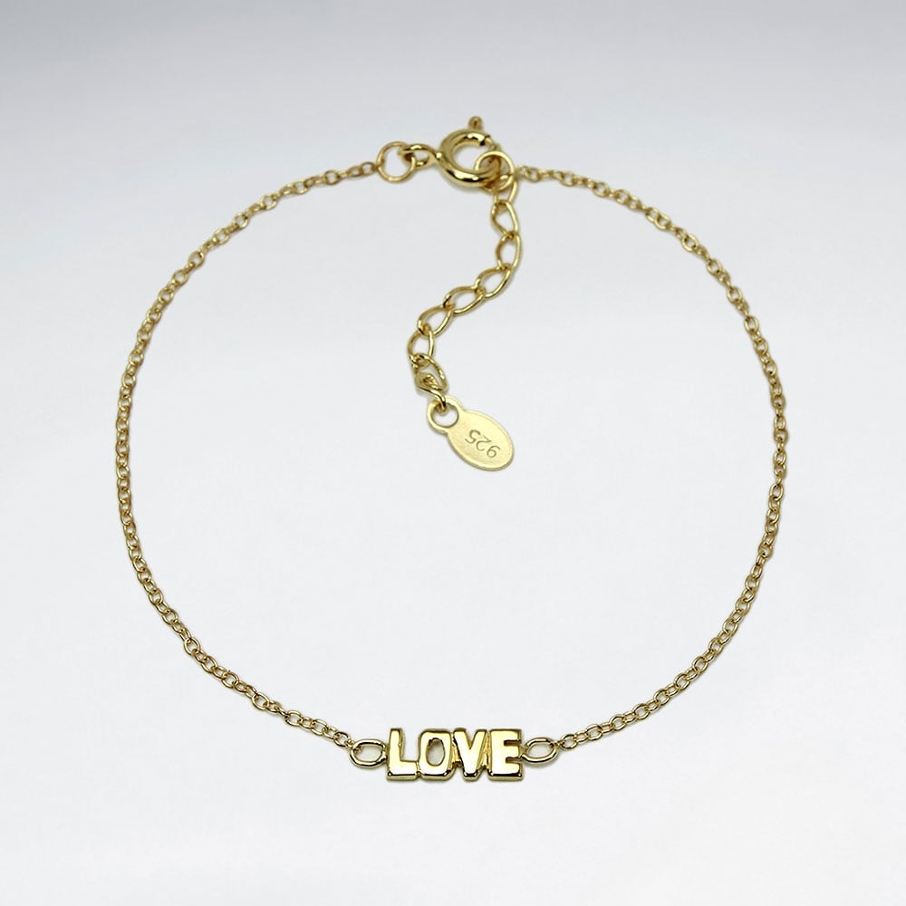 Sterling Silver  "Love" Bracelet