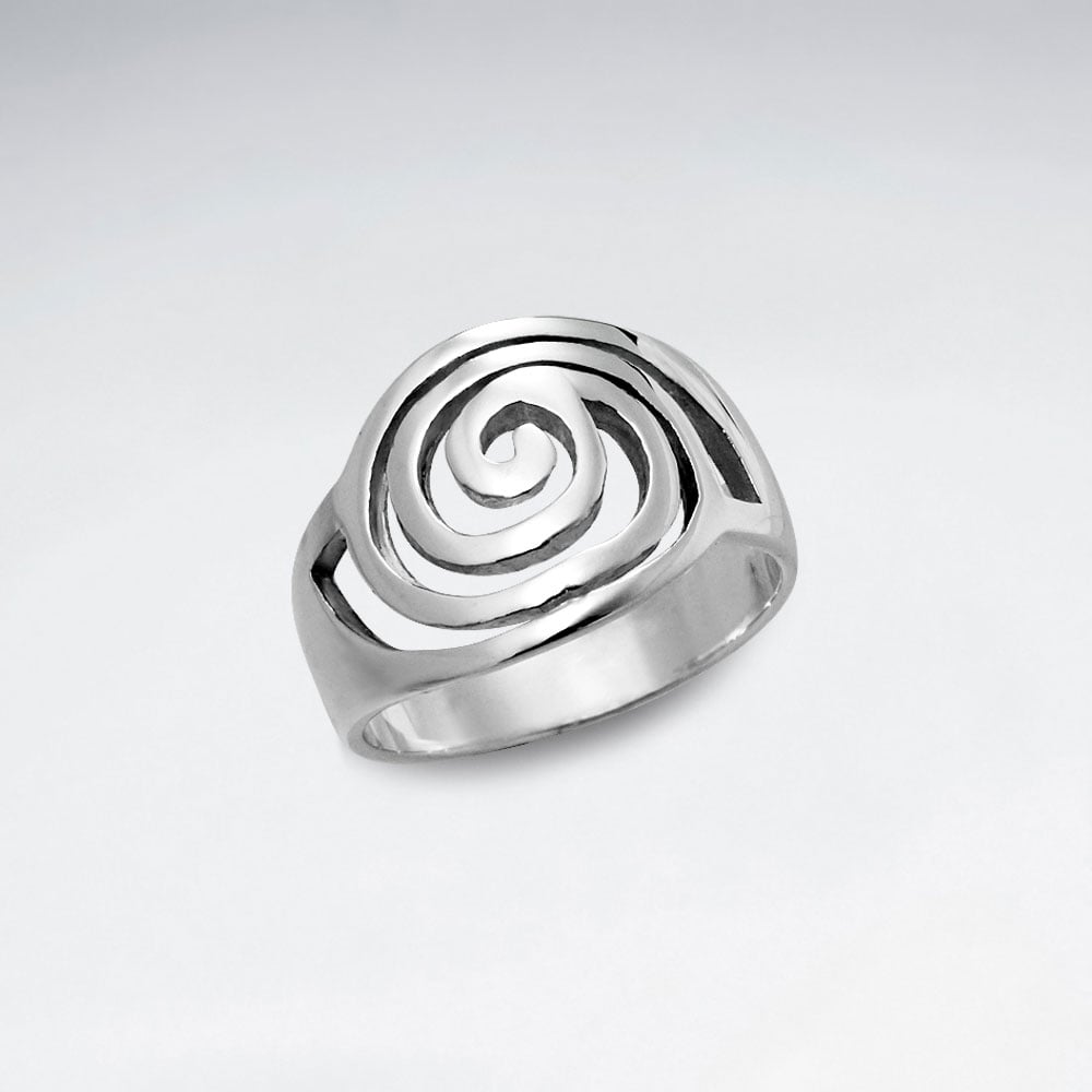 Sterling Silver Spiral Design Ring