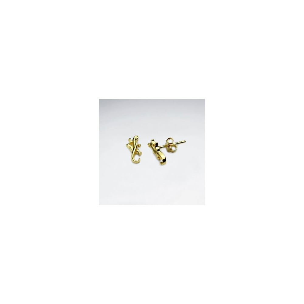 Sterling Silver Gecko Stud Earrings