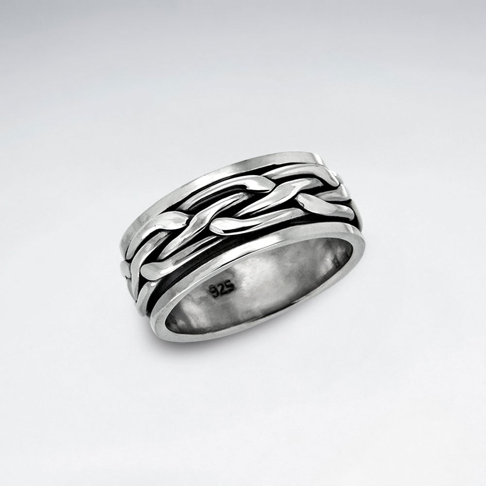 Sterling Silver Celtic knot Oxidized Ring
