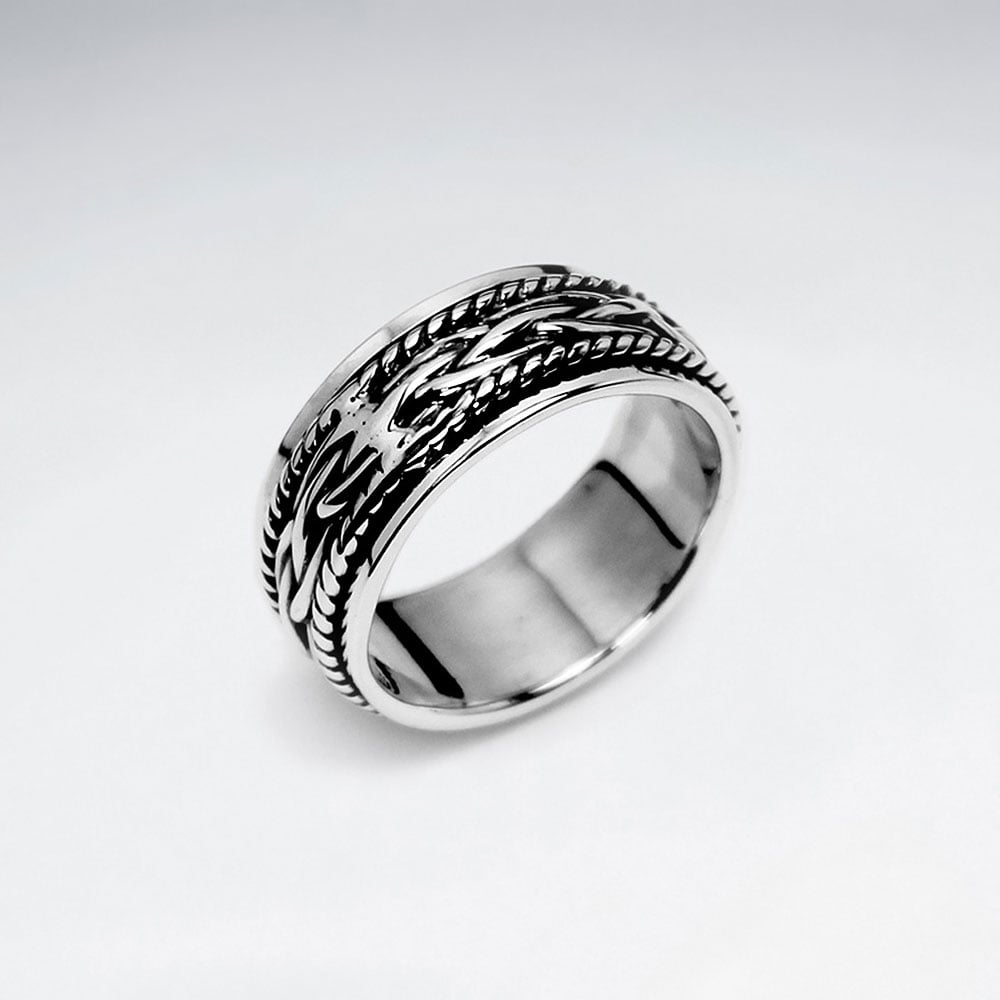 Sterling Silver Filigree Oxidized Ring