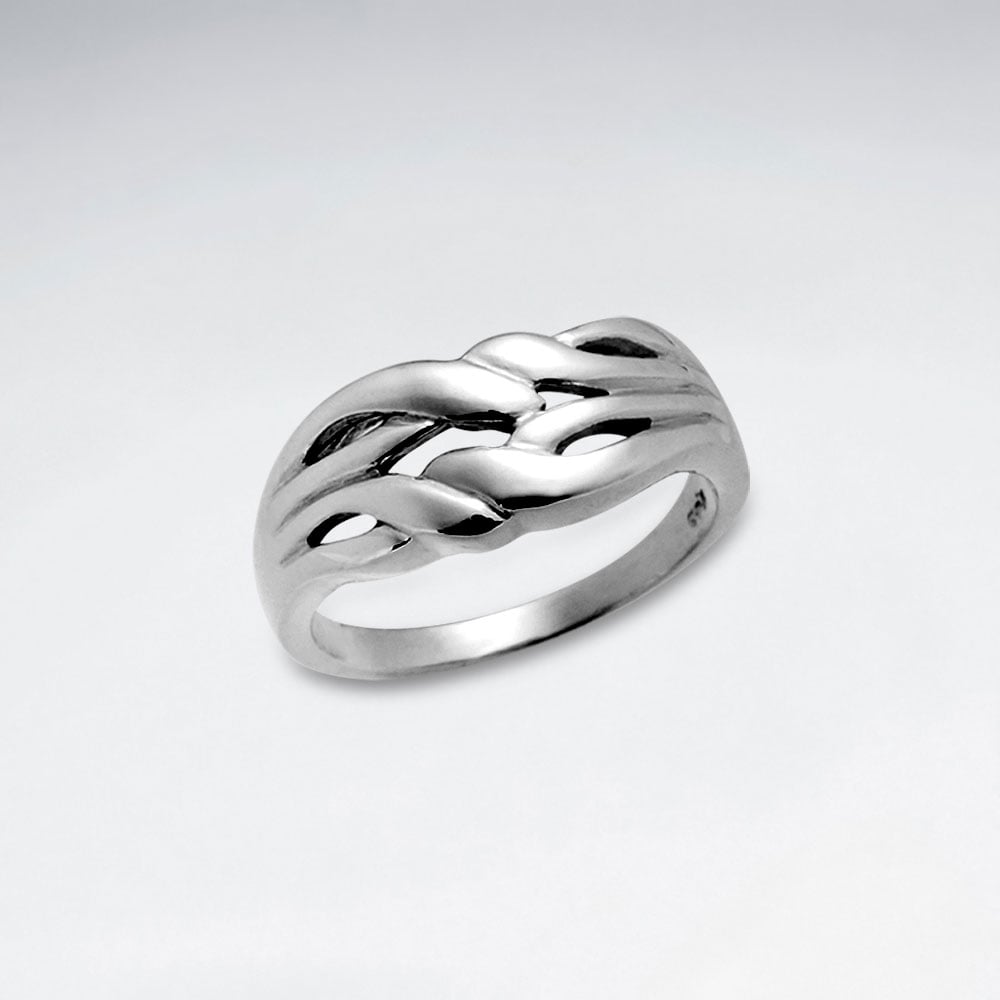 Elegant Sterling Silver With Texture Ring