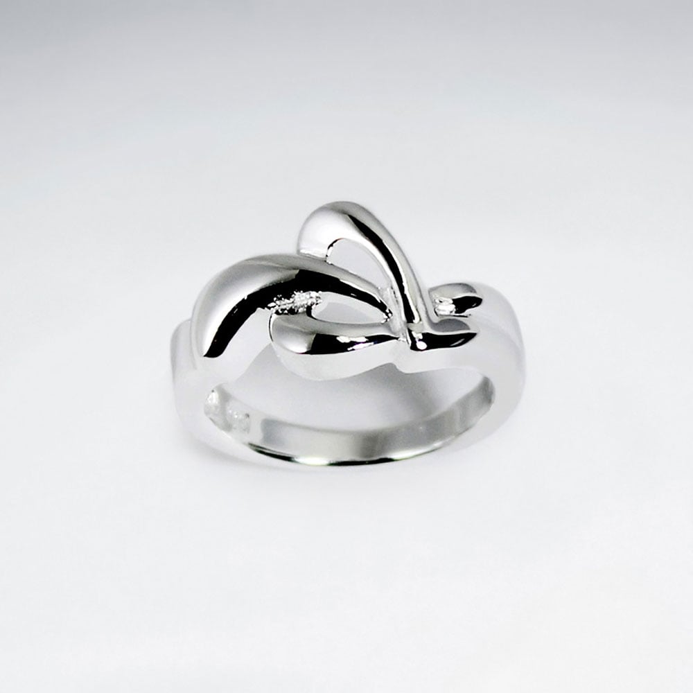Sterling Silver  Heart Shape Design Ring