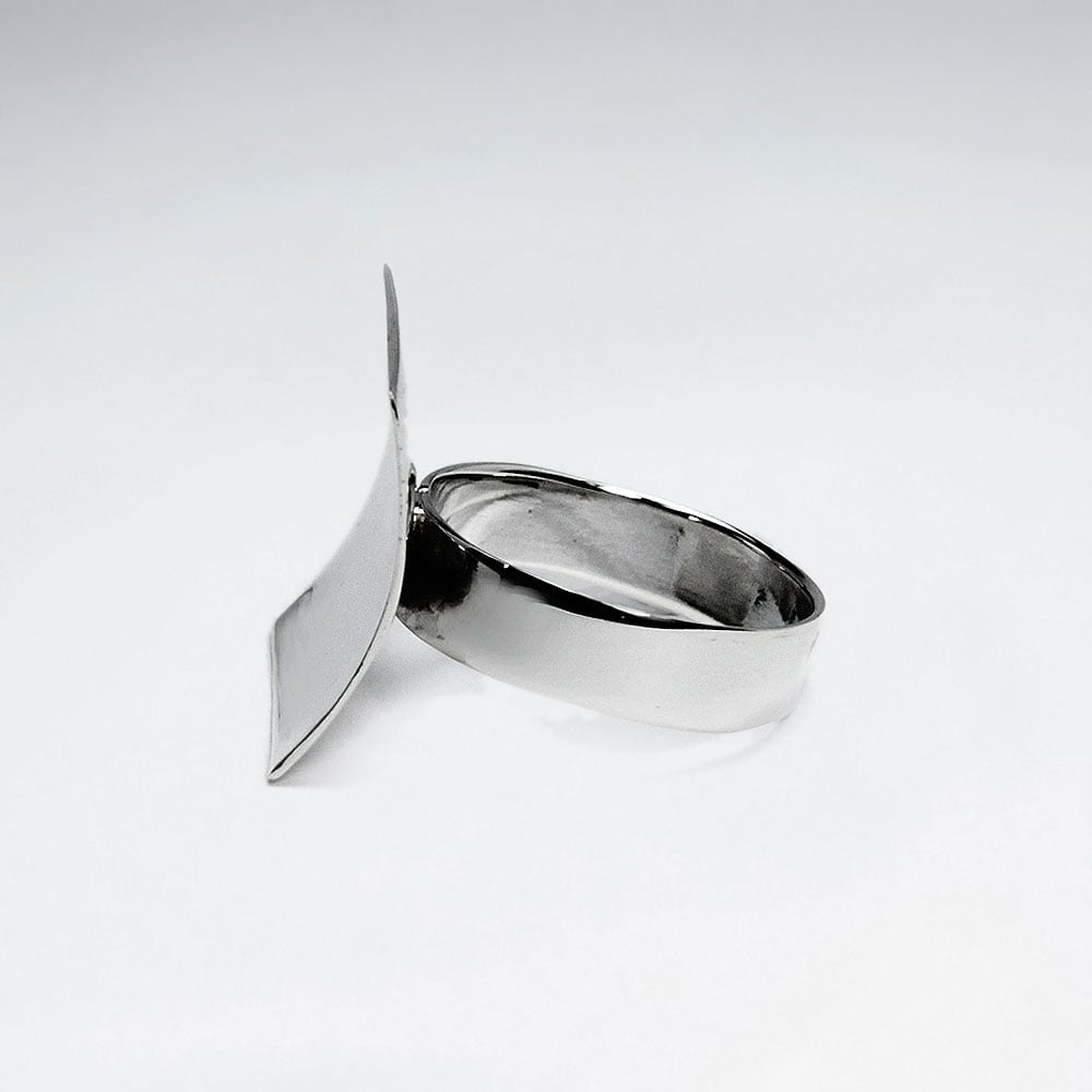 Sterling Silver Modern Square Design Ring